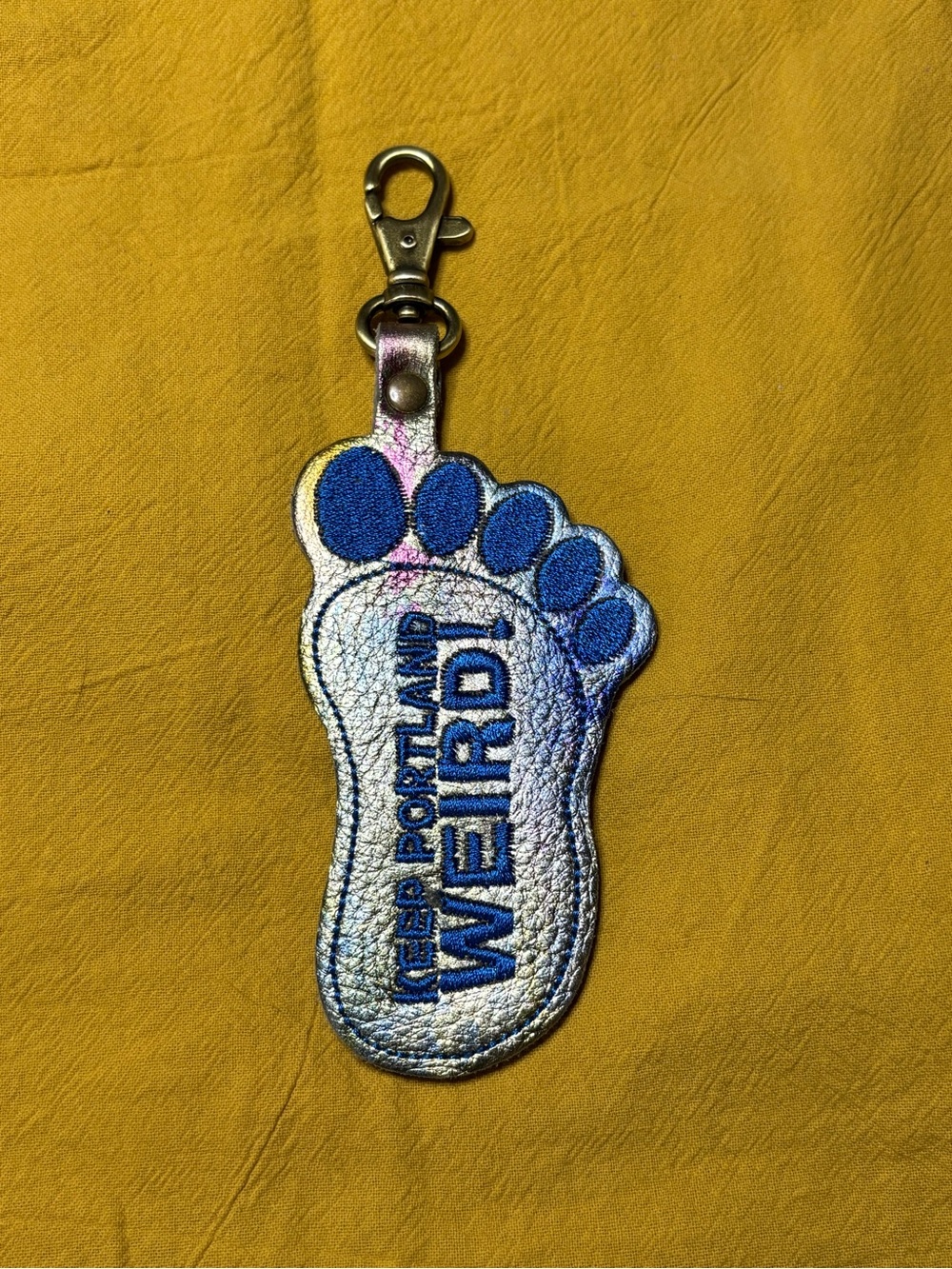 PLG Keep Portland Weird Foot-Shaped Purse Charm - AURORA-Blue/Silver